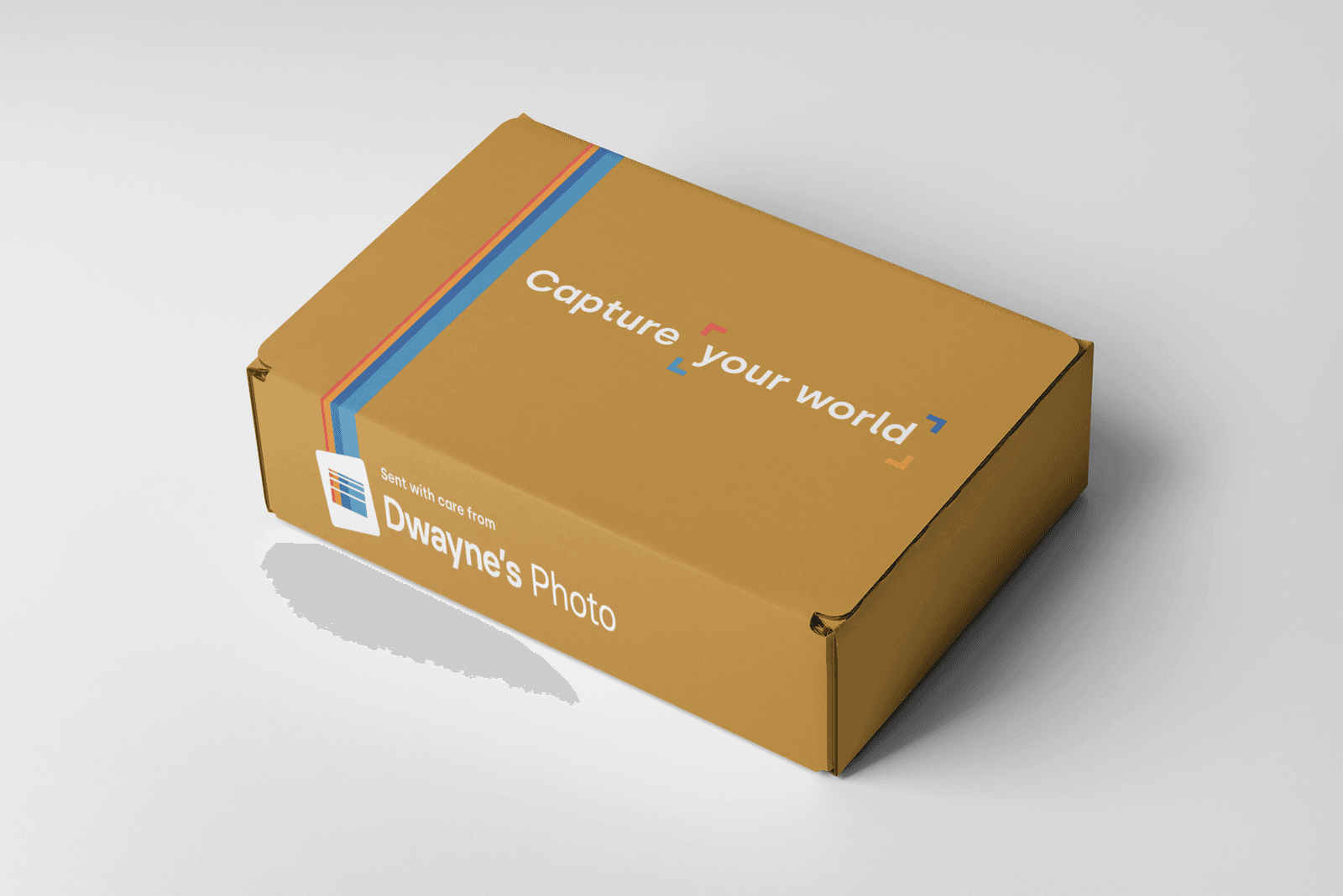 Final packaging concept for Dwayne's Photo