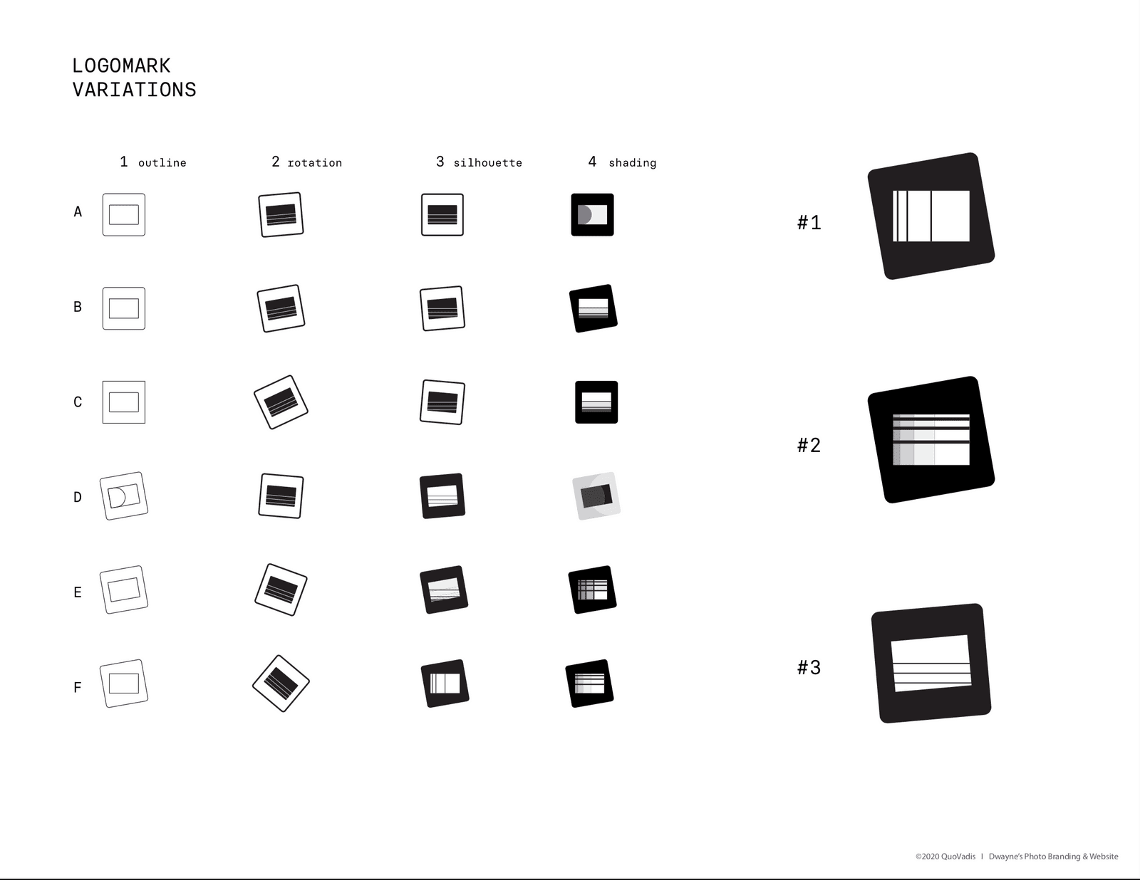 Brand exploration board for Dwayne's Photo